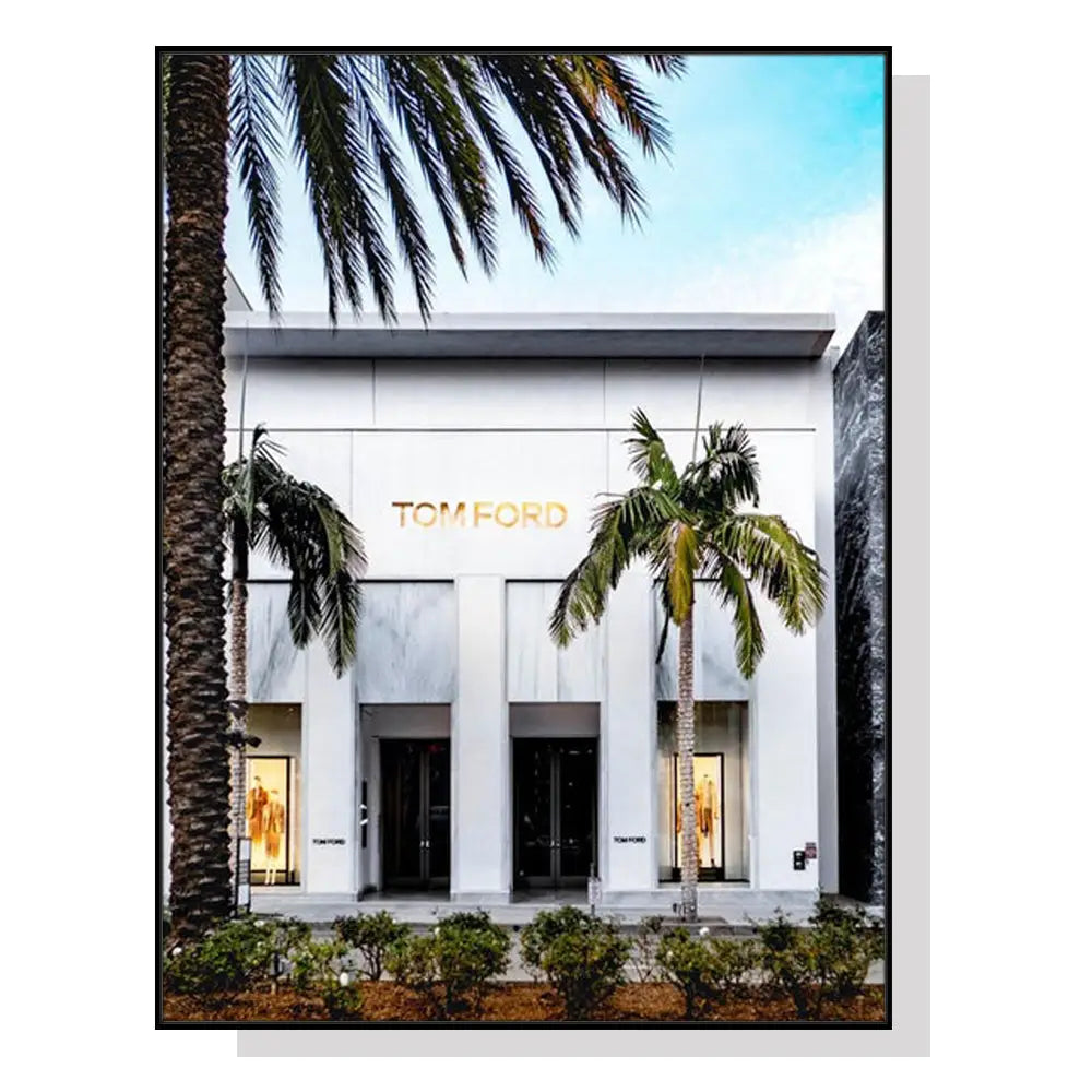Wall Art 70cmx100cm Fashion Store Black Frame Canvas - Home & Garden > Wall Art
