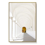 Wall Art 70cmx100cm Long Corridor Style A Gold Frame Canvas - Home & Garden > Wall Art