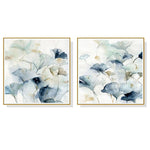 Wall Art 70cmx70cm Gingko Leaves By Carol Robinson 2 Sets Gold Frame Canvas - Home & Garden > Wall Art