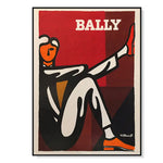 Wall Art 80cmx120cm Bally Man by Villemot Black Frame Canvas - Home & Garden > Wall Art