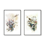 Wall Art 80cmx120cm Berries And Protea 2 Sets Black Frame Canvas - Home & Garden > Wall Art