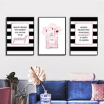 Wall Art 80cmx120cm Fashion Prints 3 Sets Black Frame Canvas - Home & Garden > Wall Art