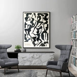 Wall Art 80cmx120cm Jazz Festival Black Frame Canvas - Home & Garden > Wall Art