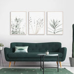 Wall Art 80cmx120cm Lavender Eucalyptus 3 Sets Wood Frame Canvas - Home & Garden > Wall Art