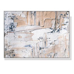 Wall Art 80cmx120cm Modern Abstract Oil Painting Style White Frame Canvas - Home & Garden > Wall Art