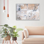 Wall Art 80cmx120cm Modern Abstract Oil Painting Style White Frame Canvas - Home & Garden > Wall Art