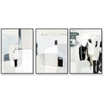 Wall Art 80cmx120cm Soft Spoken 3 Sets Black Frame Canvas - Home & Garden > Wall Art
