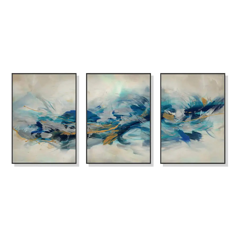 Wall Art 80cmx120cm The Universal 3 Sets Black Frame Canvas - Home & Garden > Wall Art