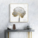 Wall Art 80cmx80cm Gold And White Blossom On White 2 Sets Gold Frame Canvas - Home & Garden > Wall Art