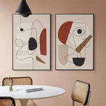 Wall Art 90cmx135cm Abstract Line Art By Picasso 3 Sets Black Frame Canvas - Home & Garden > Wall Art