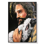 Wall Art 90cmx135cm Back In His Arms Black Frame Canvas - Home & Garden > Wall Art