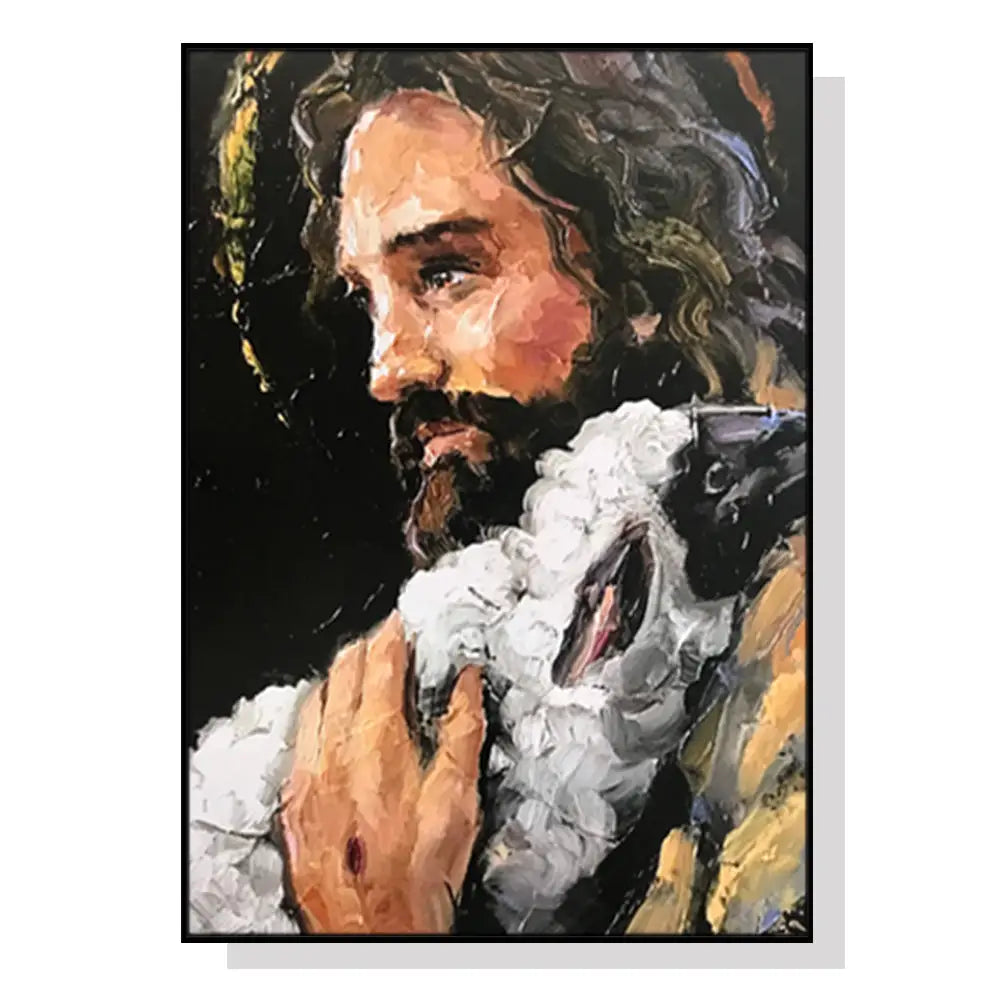 Wall Art 90cmx135cm Back In His Arms Black Frame Canvas - Home & Garden > Wall Art