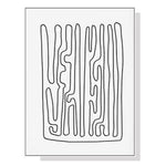 Wall Art 90cmx135cm Black And White Lines White Frame Canvas - Home & Garden > Wall Art