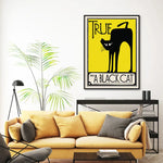 Wall Art 90cmx135cm Black Cat Black Frame Canvas - Home & Garden > Wall Art