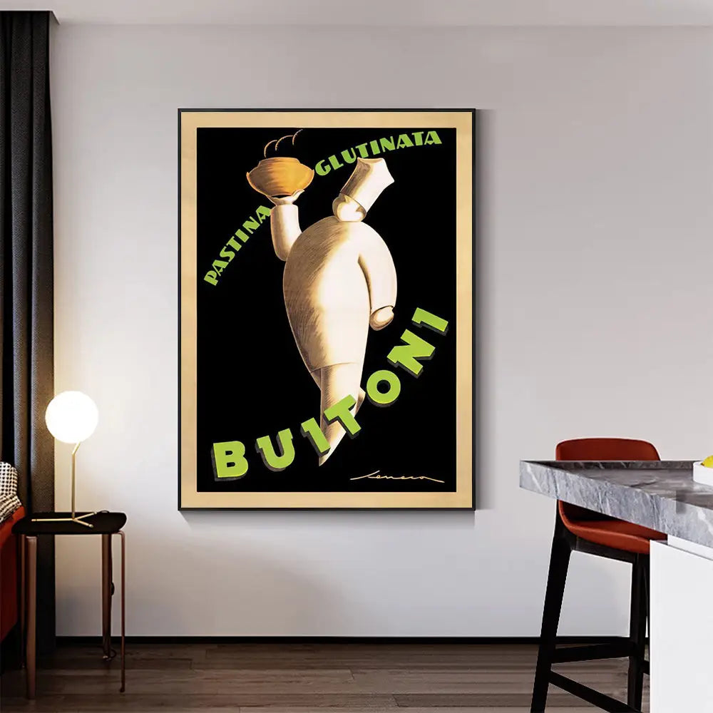 Wall Art 90cmx135cm Buitoni Black Frame Canvas - Home & Garden > Wall Art