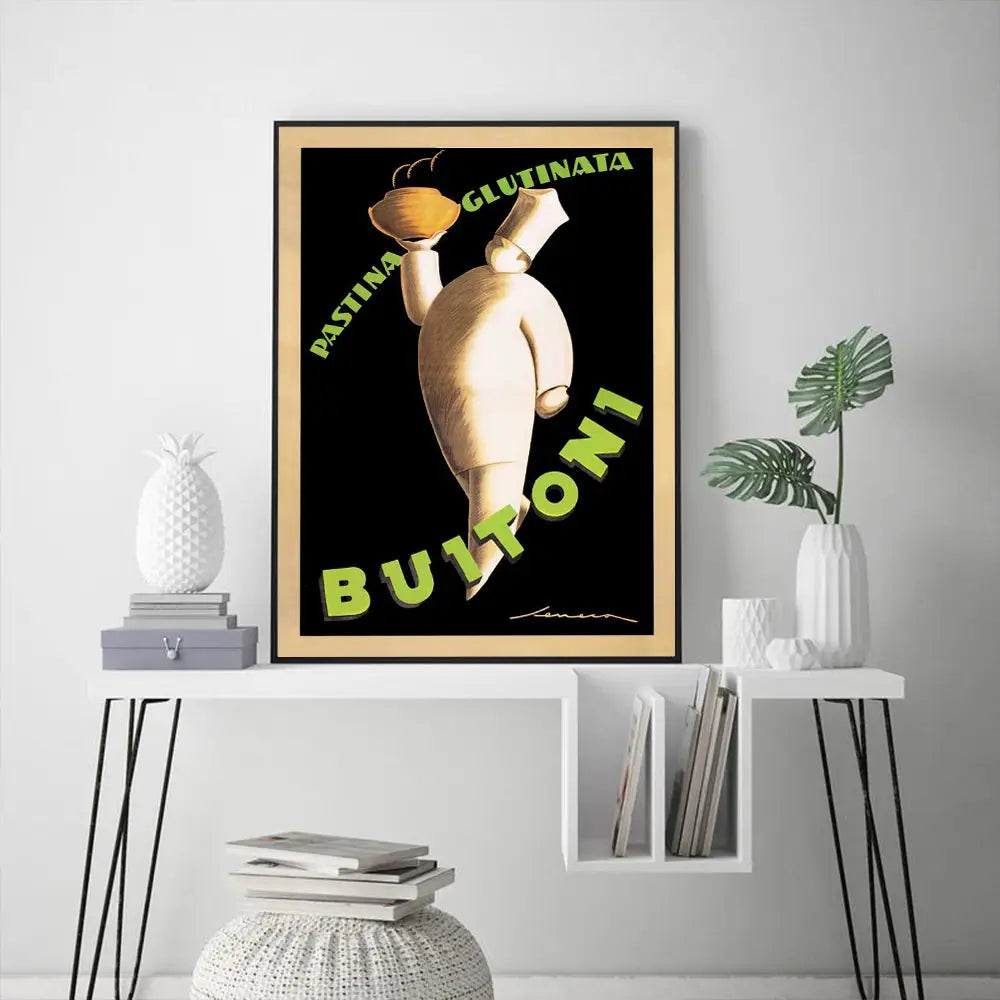 Wall Art 90cmx135cm Buitoni Black Frame Canvas - Home & Garden > Wall Art