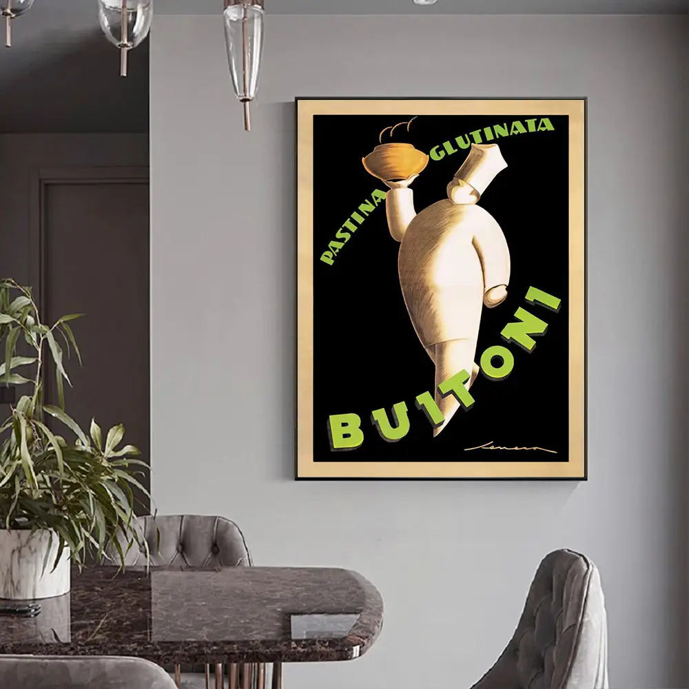 Wall Art 90cmx135cm Buitoni Black Frame Canvas - Home & Garden > Wall Art