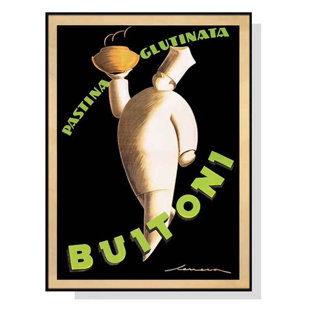 Wall Art 90cmx135cm Buitoni Black Frame Canvas - Home & Garden > Wall Art