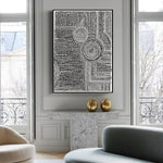Wall Art 90cmx135cm Clustered Dots A Black Frame Canvas - Home & Garden > Wall Art