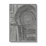 Wall Art 90cmx135cm Clustered Dots B Black Frame Canvas - Home & Garden > Wall Art