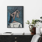 Wall Art 90cmx135cm Head Of A Woman By Pablo Picasso Black Frame Canvas - Home & Garden > Wall Art