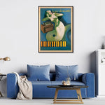 Wall Art 90cmx135cm Irradio Cinzano Black Frame Canvas - Home & Garden > Wall Art