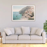 Wall Art 90cmx135cm Italy Amalfi Coast Wood Frame Canvas - Home & Garden > Wall Art