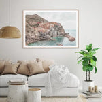Wall Art 90cmx135cm Italy Cinque Terre Wood Frame Canvas - Home & Garden > Wall Art