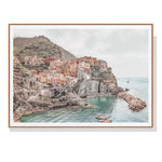 Wall Art 90cmx135cm Italy Cinque Terre Wood Frame Canvas - Home & Garden > Wall Art