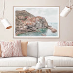 Wall Art 90cmx135cm Italy Cinque Terre Wood Frame Canvas - Home & Garden > Wall Art