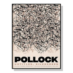 Wall Art 90cmx135cm Jackson Pollock Exhibition II Black Frame Canvas - Home & Garden > Wall Art