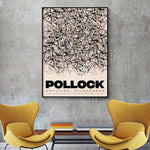 Wall Art 90cmx135cm Jackson Pollock Exhibition II Black Frame Canvas - Home & Garden > Wall Art