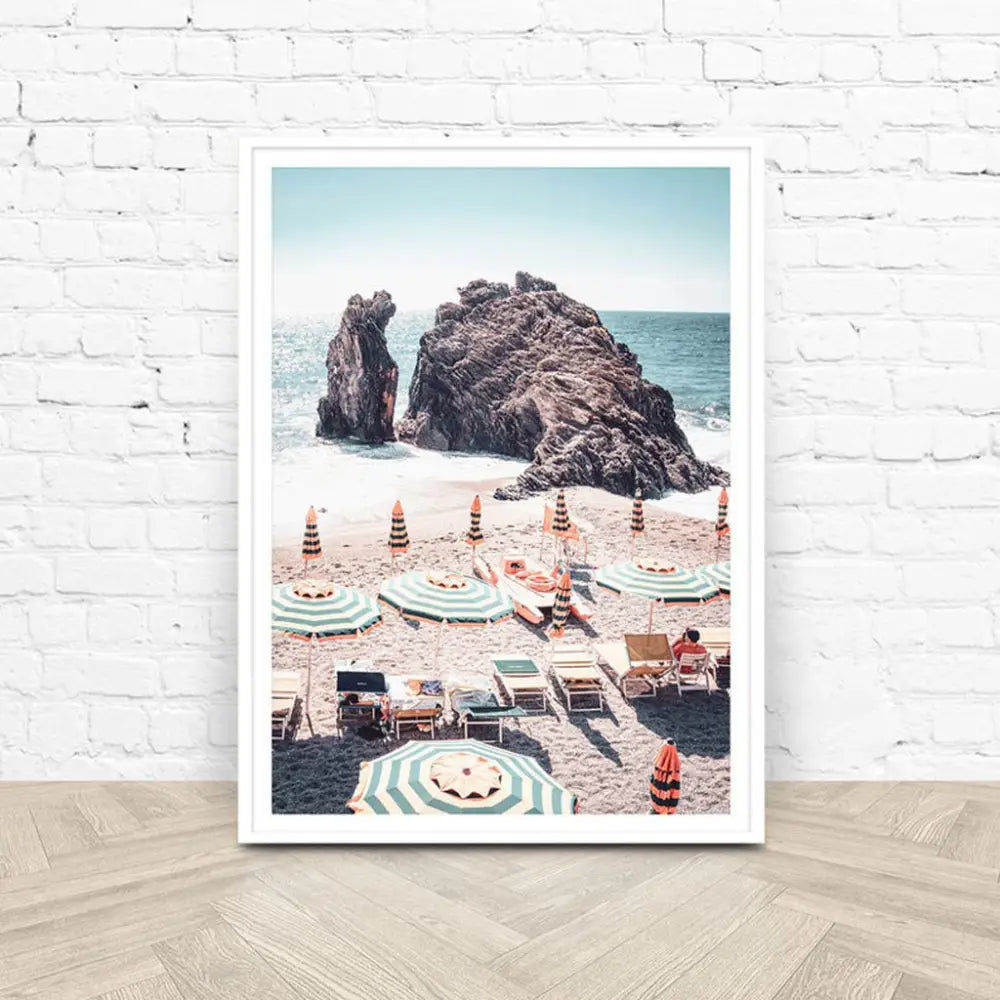 Wall Art 90cmx135cm Landscape art prints White Frame Canvas - Home & Garden > Wall Art