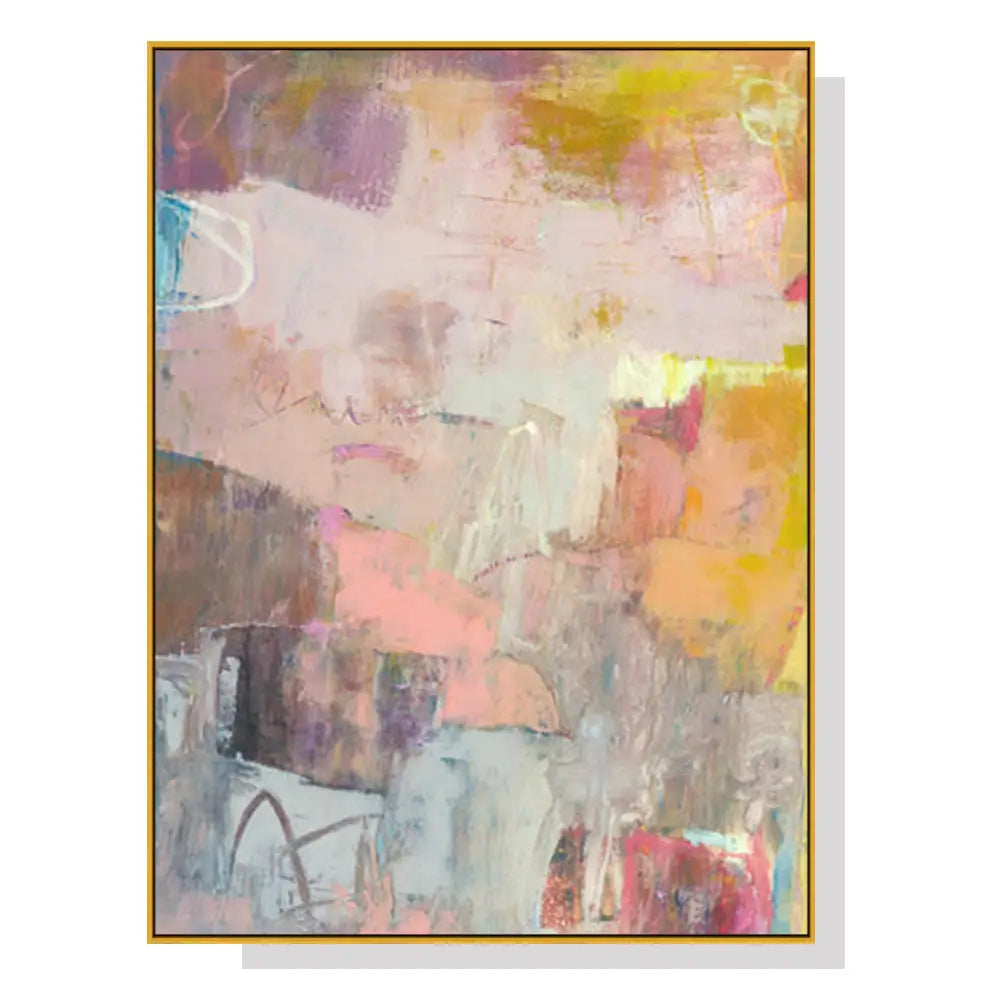 Wall Art 90cmx135cm Lann II Gold Frame Canvas - Home & Garden > Wall Art