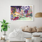 Wall Art 90cmx135cm Late Summer White Frame Canvas - Home & Garden > Wall Art