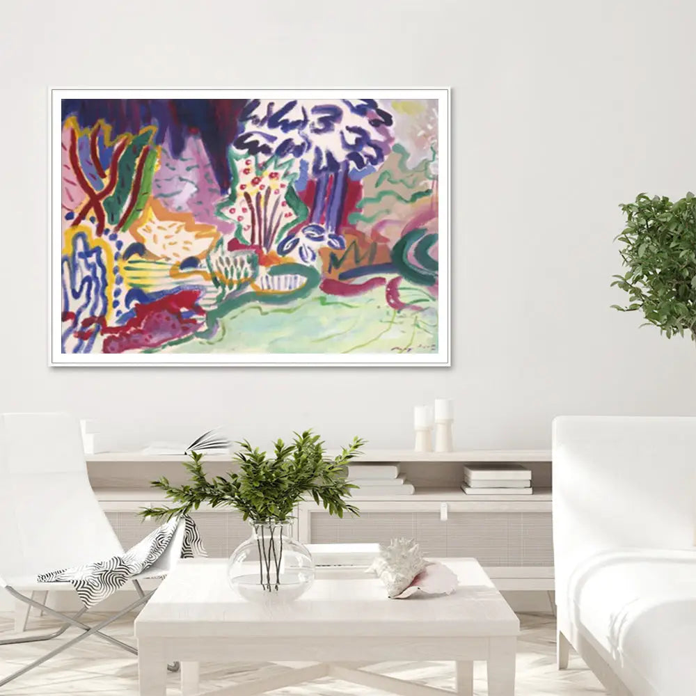 Wall Art 90cmx135cm Late Summer White Frame Canvas - Home & Garden > Wall Art