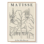 Wall Art 90cmx135cm Line Art By Henri Matisse Wood Frame Canvas - Home & Garden > Wall Art