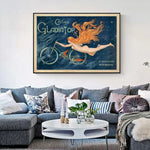 Wall Art 90cmx135cm Marchio Art Cycles Gladiator Black Frame Canvas - Home & Garden > Wall Art