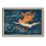 Wall Art 90cmx135cm Marchio Art Cycles Gladiator Black Frame Canvas - Home & Garden > Wall Art