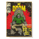 Wall Art 90cmx135cm MF DOOM Music Gold Frame Canvas - Home & Garden > Wall Art