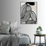 Wall Art 90cmx135cm Mid Century Figure Black Frame Canvas - Home & Garden > Wall Art