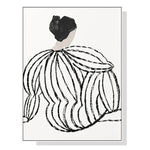 Wall Art 90cmx135cm Modern Lady White Frame Canvas - Home & Garden > Wall Art