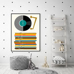Wall Art 90cmx135cm Music Black Frame Canvas - Home & Garden > Wall Art