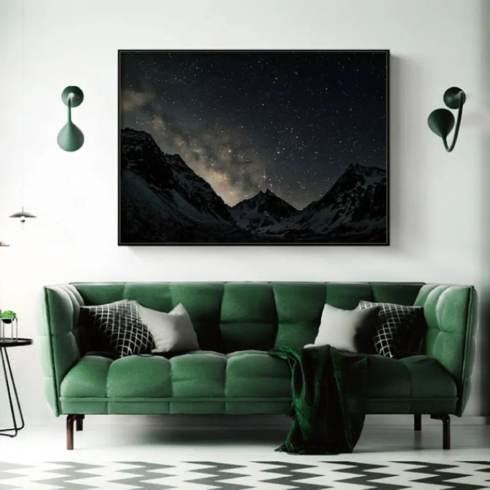 Wall Art 90cmx135cm Night Court Black Frame Canvas - Home & Garden > Wall Art