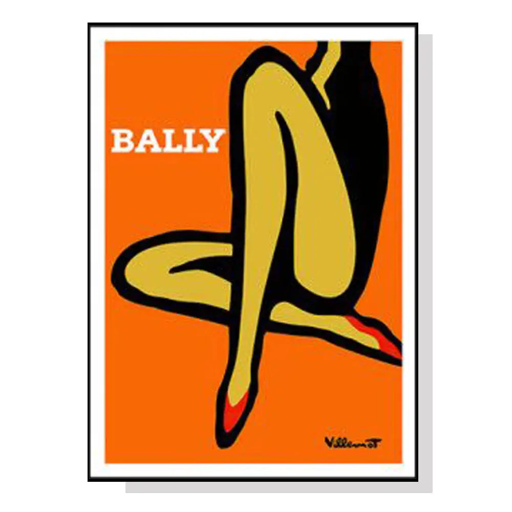 Wall Art 90cmx135cm Orange Legs Black Frame Canvas - Home & Garden > Wall Art