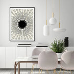Wall Art 90cmx135cm Sun Rise Art Black Frame Canvas - Home & Garden > Wall Art
