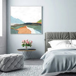 Wall Art 90cmx90cm April Morning White Frame Canvas - Home & Garden > Wall Art