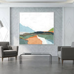 Wall Art 90cmx90cm April Morning White Frame Canvas - Home & Garden > Wall Art