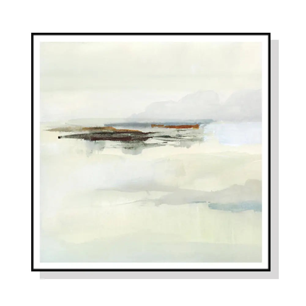 Wall Art 90cmx90cm Atmospheric Edge Black Frame Canvas - Home & Garden > Wall Art