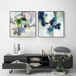 Wall Art 90cmx90cm Blue Crushers 2 Sets Black Frame Canvas - Home & Garden > Wall Art